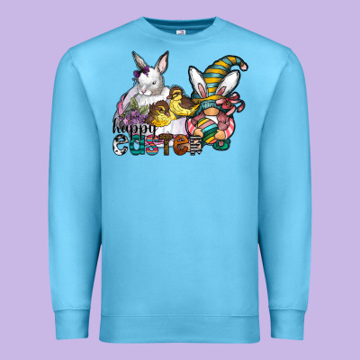 Happy Easter Premium Sweatshirt Designed By Cowhidedigitalart