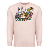 Pale Pink Happy Easter Premium Sweatshirt - CowhideDigitalArt