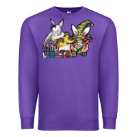 Purple Happy Easter Premium Sweatshirt - CowhideDigitalArt