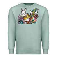 Seafoam Happy Easter Premium Sweatshirt - CowhideDigitalArt