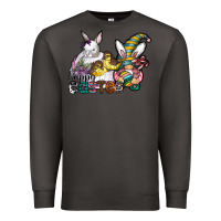 Smoke Happy Easter Premium Sweatshirt - CowhideDigitalArt