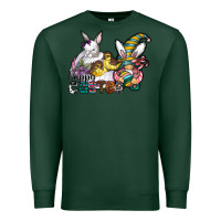 Sports Green Happy Easter Premium Sweatshirt - CowhideDigitalArt
