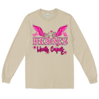 Mushroom Not all heroes wear capes Cancer Awareness Long Sleeve Tee - HowdyJamesFarm