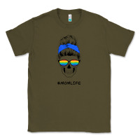Army Green Blue Glitter Rainbow Mom Skull Classic Tee - Bettercallsaul