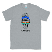 Heather Grey Blue Glitter Rainbow Mom Skull Classic Tee - Bettercallsaul
