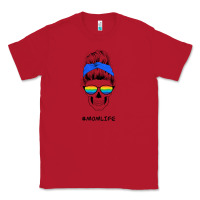 Red Blue Glitter Rainbow Mom Skull Classic Tee - Bettercallsaul