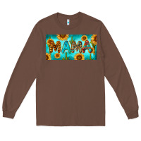 Chestnut western mama with sunflowers and cactus Long Sleeve Tee - RanaPortraitStore