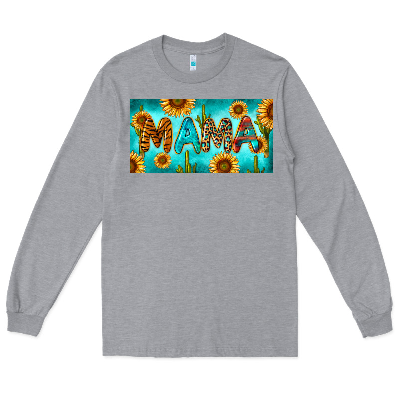 Western Mama With Sunflowers And Cactus Long Sleeve Tee by RanaPortraitStore | Teevron