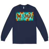 Navy western mama with sunflowers and cactus Long Sleeve Tee - RanaPortraitStore