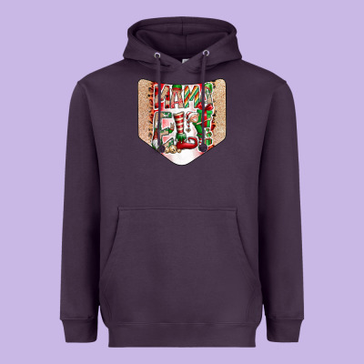 Christmas Pocket Heavyweight Hoodie Designed By Cowhidedigitalart