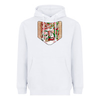 White Christmas Pocket Heavyweight Hoodie - CowhideDigitalArt