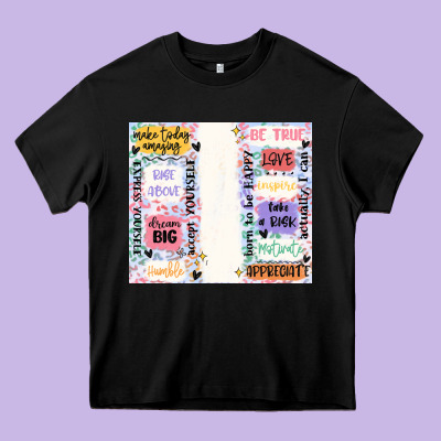 Positive Affirmation Heavy Core Tee Designed By Maliassmallbusiness