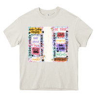 Cream positive affirmation Heavy Core Tee - MaliasSmallBusiness