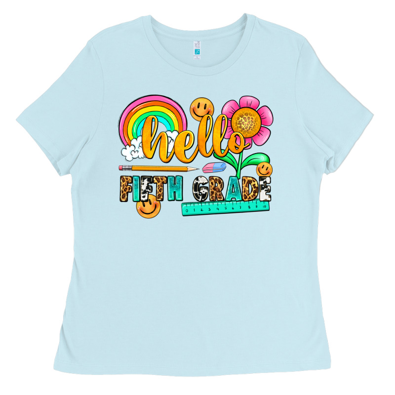 Hello Fifth Grade Ladies Tee by NancyCooperArtShop | Teevron