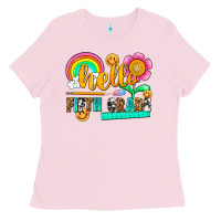 Bubblegum Pink hello fifth grade Ladies Tee - NancyCooperArtShop