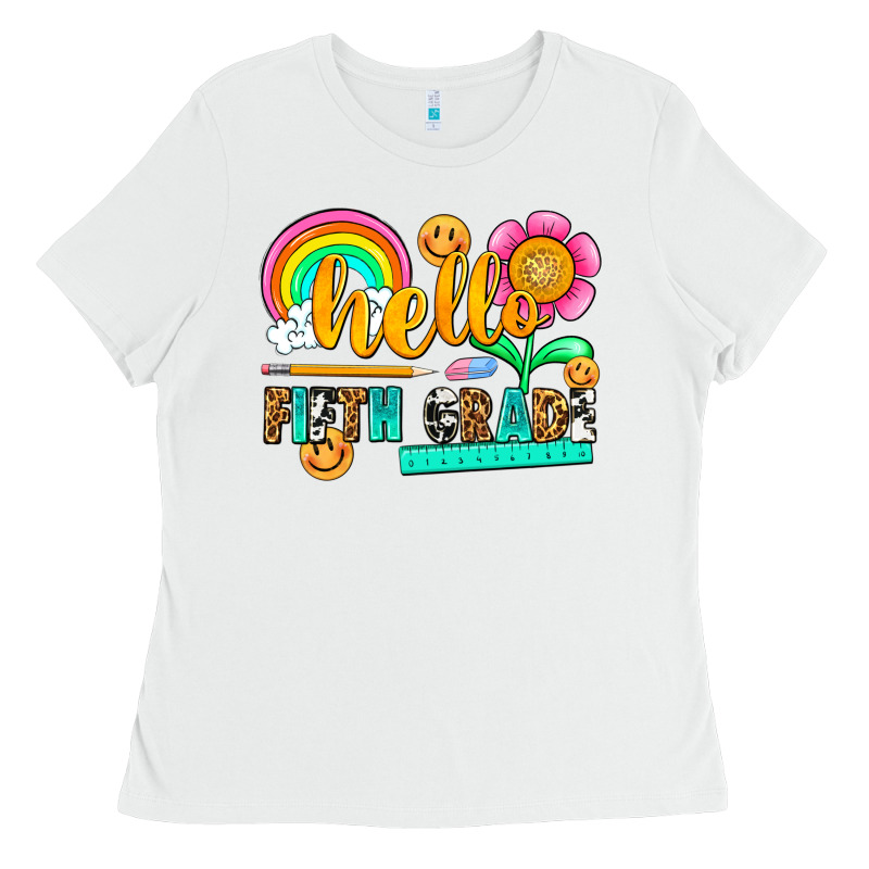 Hello Fifth Grade Ladies Tee by NancyCooperArtShop | Teevron