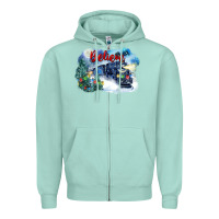 Seafoam believe polar express Zipper Hoodie - FaDigitalArtStudio