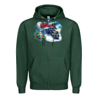 Sports Green believe polar express Zipper Hoodie - FaDigitalArtStudio