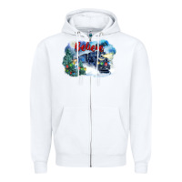 White believe polar express Zipper Hoodie - FaDigitalArtStudio