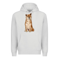 Dove Grey shiba inu Premium Hoodie - RanaPortraitStore