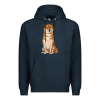 Navy shiba inu Premium Hoodie - RanaPortraitStore