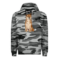 Slate Camo shiba inu Premium Hoodie - RanaPortraitStore