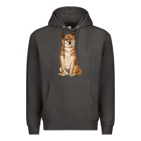 Smoke shiba inu Premium Hoodie - RanaPortraitStore
