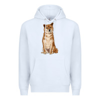 White shiba inu Premium Hoodie - RanaPortraitStore