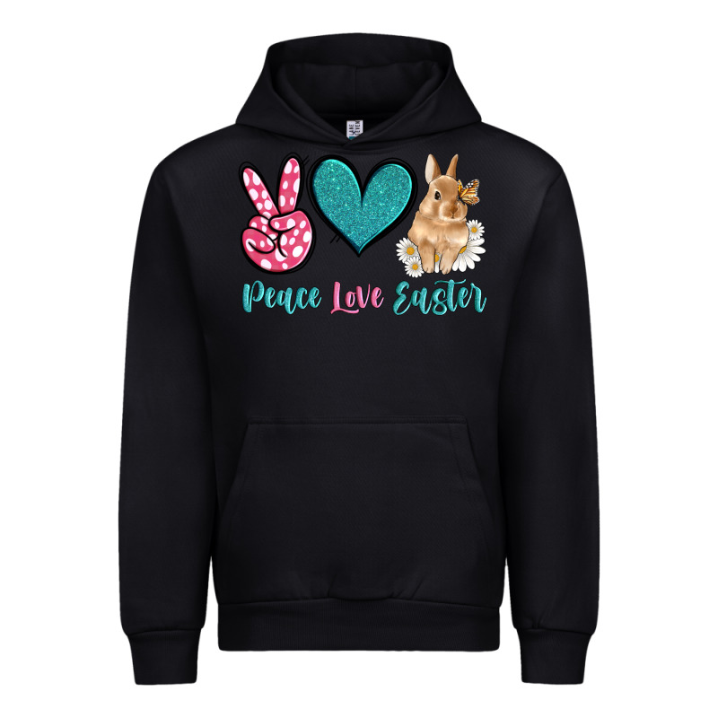 Peace Love Easter With Bunny And Butterfly Urban Hoodie by Artiststas | Teevron