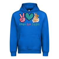Cobalt peace love easter with bunny and butterfly Urban Hoodie - Artiststas