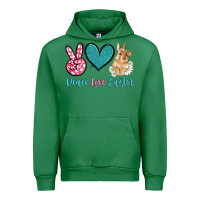 Emerald peace love easter with bunny and butterfly Urban Hoodie - Artiststas