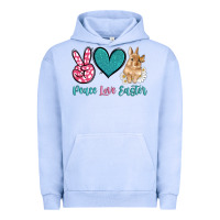 Pigment Grape Ice peace love easter with bunny and butterfly Urban Hoodie - Artiststas