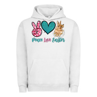 Pigment Lunar Rock peace love easter with bunny and butterfly Urban Hoodie - Artiststas