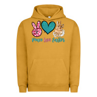 Pigment Peanut Butter peace love easter with bunny and butterfly Urban Hoodie - Artiststas