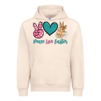 Sandshell peace love easter with bunny and butterfly Urban Hoodie - Artiststas