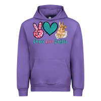 Tulip peace love easter with bunny and butterfly Urban Hoodie - Artiststas
