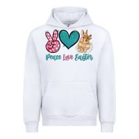 White peace love easter with bunny and butterfly Urban Hoodie - Artiststas