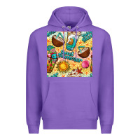 Sweet Summer Coffee Cups With Colorful Leopard And Sea Stars Seamless  Premium Hoodie | Teevron