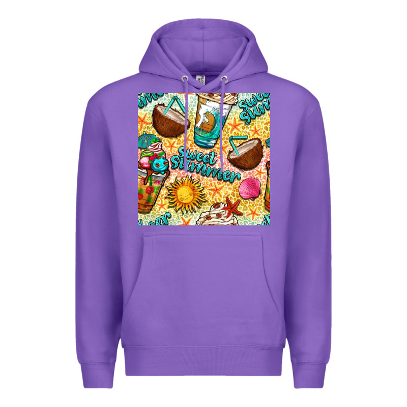 Sweet Summer Coffee Cups With Colorful Leopard And Sea Stars Seamless  Premium Hoodie by BundleAndBundleShop | Teevron