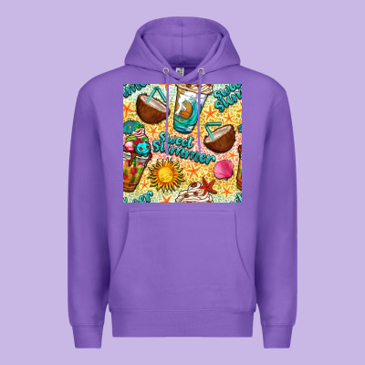 Sweet Summer Coffee Cups With Colorful Leopard And Sea Stars Seamless  Premium Hoodie Designed By Bundleandbundleshop