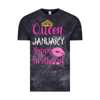 Cloud Black Queen Was Born İn January Happy Birthday Vintage Tee - Bettercallsaul