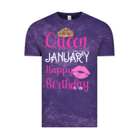 Cloud Purple Queen Was Born İn January Happy Birthday Vintage Tee - Bettercallsaul