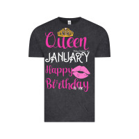 Vintage Black Queen Was Born İn January Happy Birthday Vintage Tee - Bettercallsaul