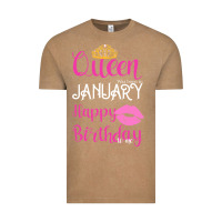 Vintage Coffee Queen Was Born İn January Happy Birthday Vintage Tee - Bettercallsaul