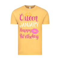 Vintage Mustard Queen Was Born İn January Happy Birthday Vintage Tee - Bettercallsaul