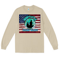 Mushroom daddy's little fishin buddy Long Sleeve Tee - TumblerDesignByShophia
