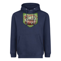 Navy Christmas Pocket Heavyweight Hoodie - CowhideDigitalArt