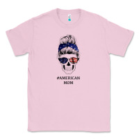 Bubblegum Pink American Stars, American Flag Patterned Mom Skull Classic Tee - Bettercallsaul