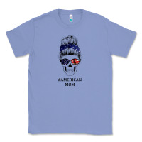 Colony Blue American Stars, American Flag Patterned Mom Skull Classic Tee - Bettercallsaul