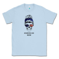 American Stars, American Flag Patterned Mom Skull Classic Tee | Teevron